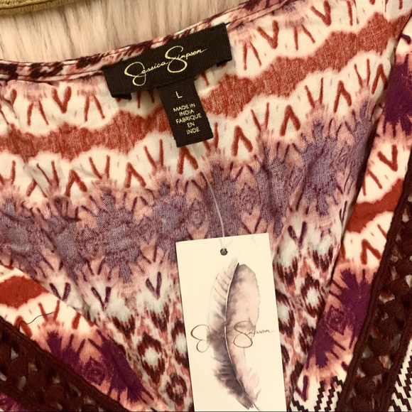 NWT Jessica Simpson Bohemian Patterned Romper - Picture 8 of 10